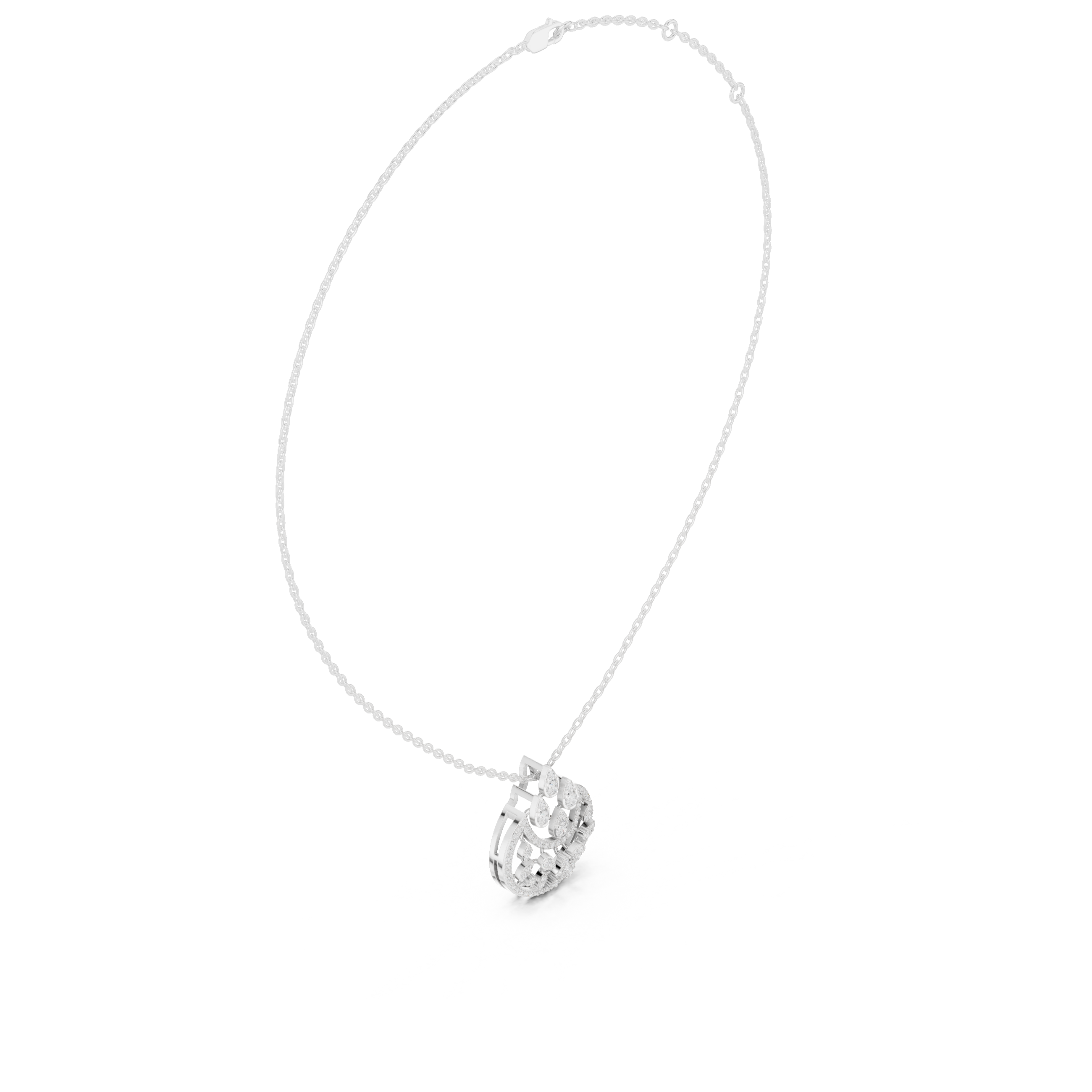 Concave Lab Grown Diamond Pendant