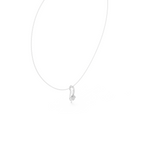 Curved Lab Grown Diamond Pandent