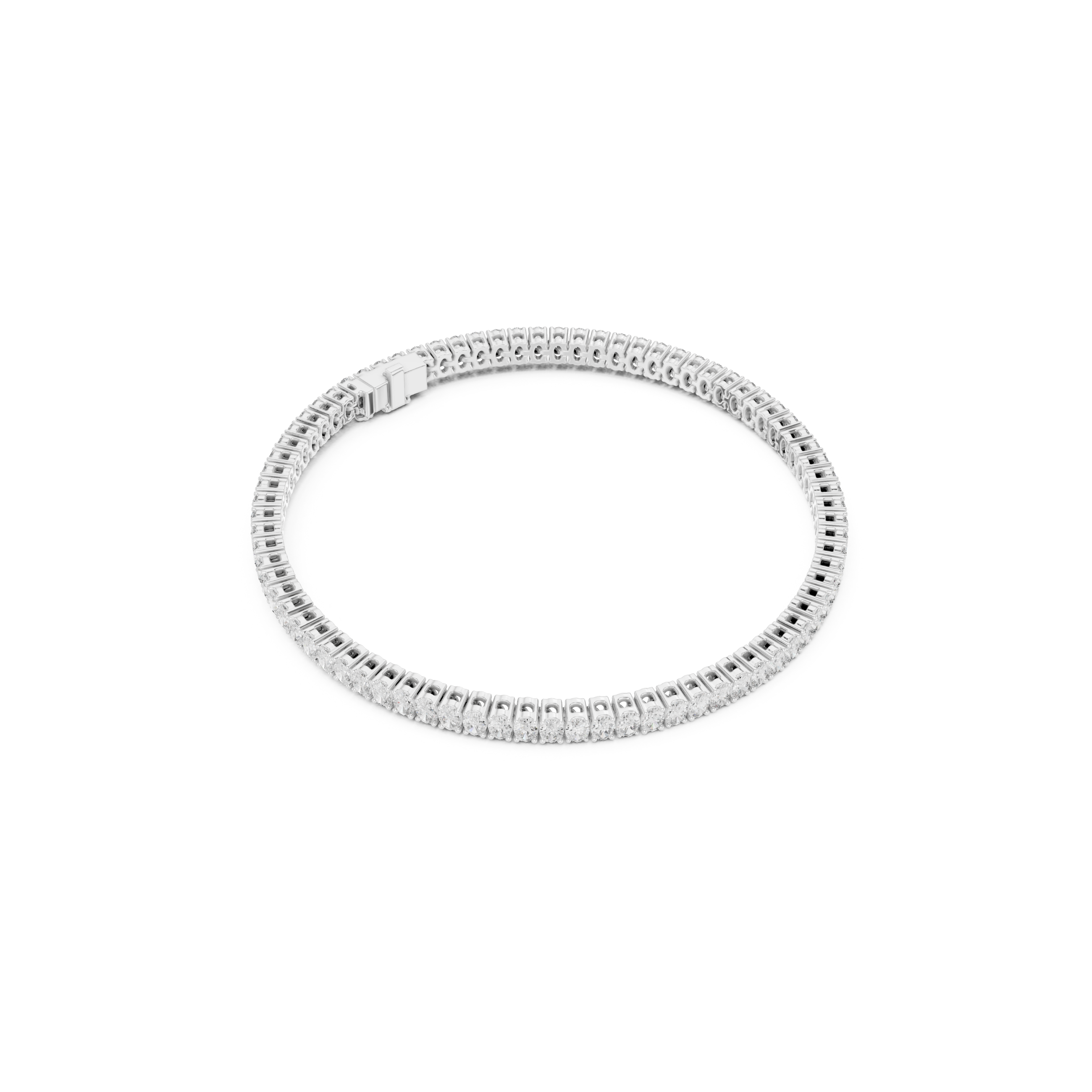 Classic Oval-Cut Lab Grown Diamond Tennis Bracelet.