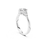 Heart-Cut Three-Stone Diamond Ring