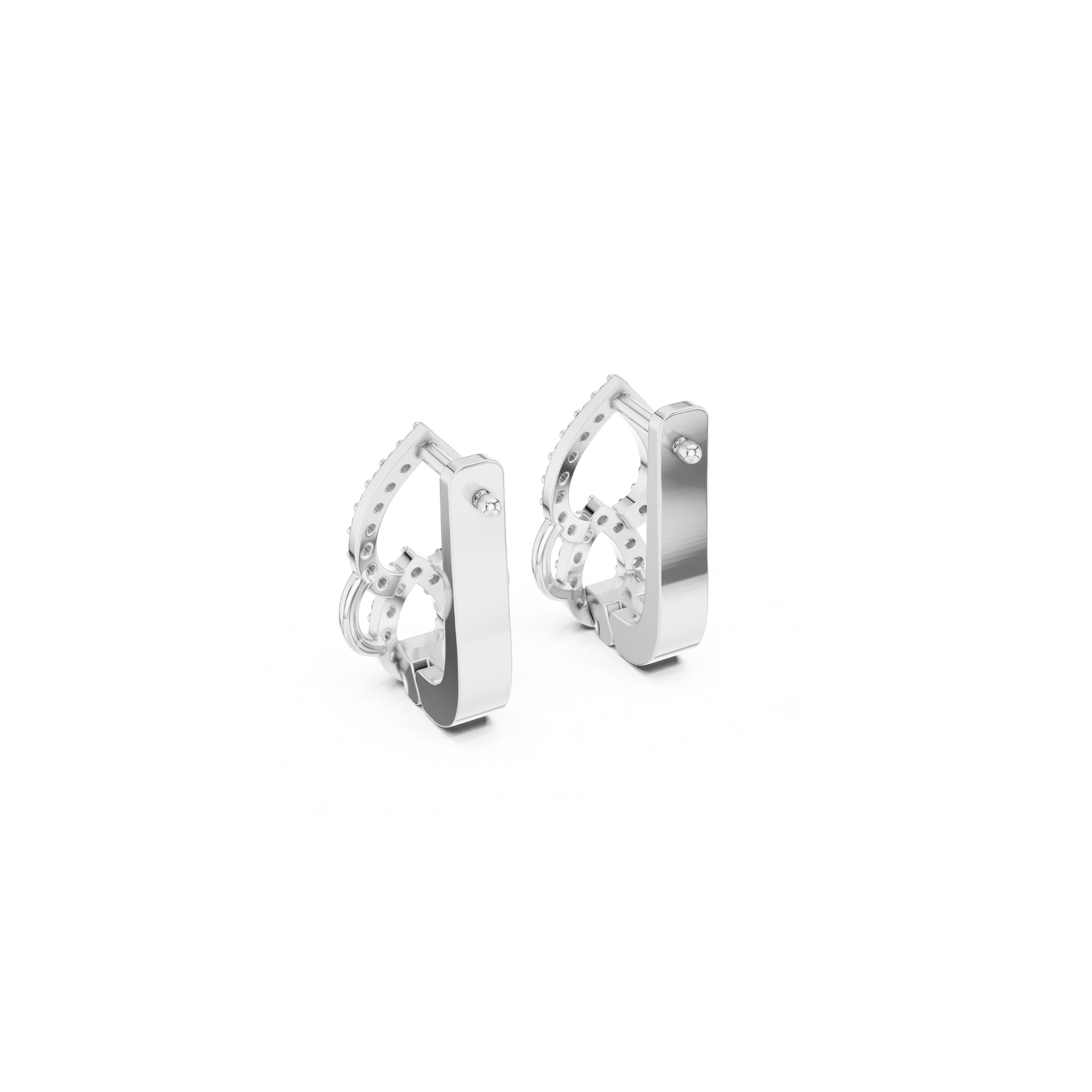 Slick Harmony Diamond Hoop Earring