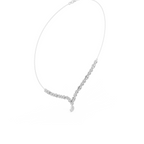 Elegant Lab Grown Diamond Drop Necklace