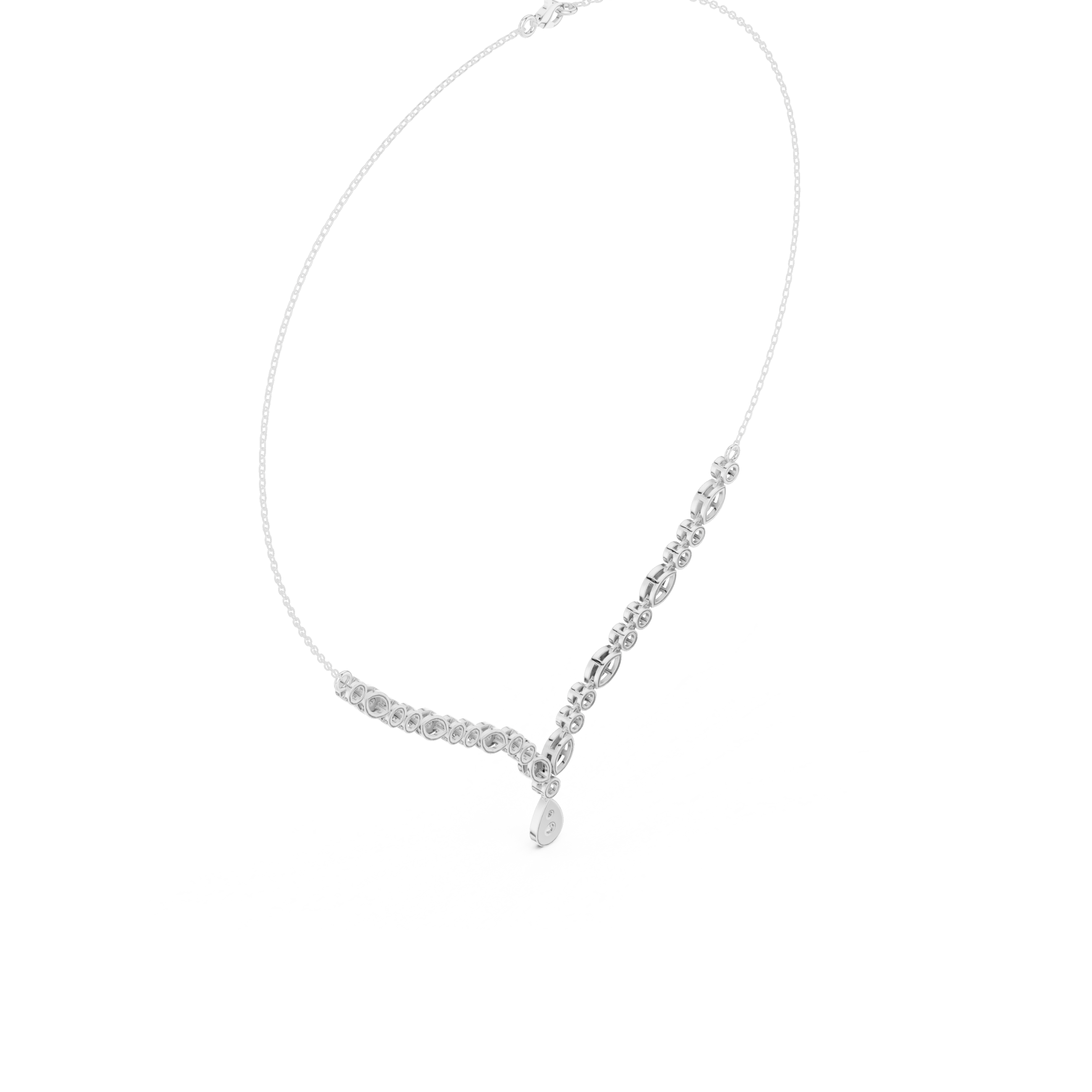 Elegant Lab Grown Diamond Drop Necklace
