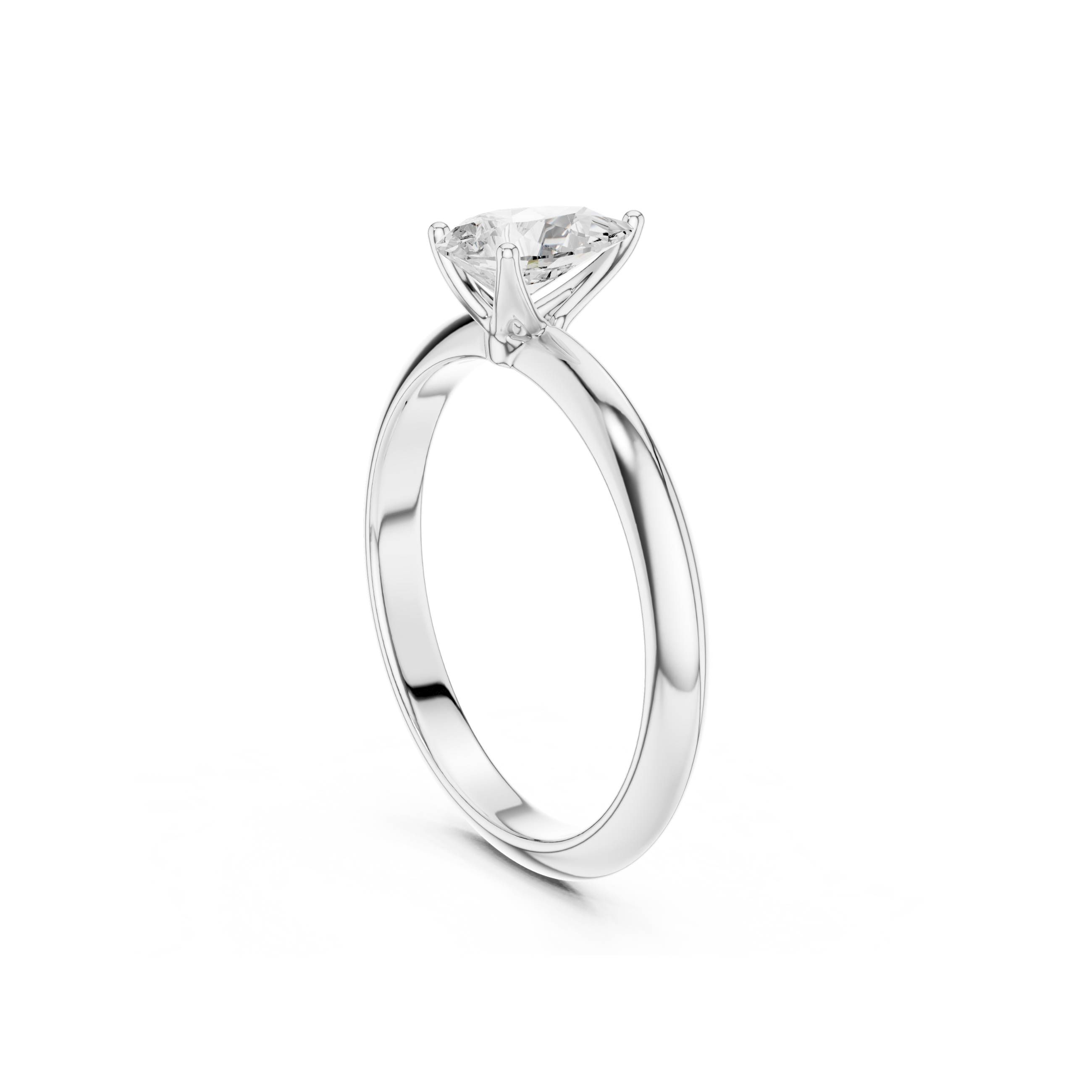 Pear-Cut Solitaire Lab Grown Diamond Ring