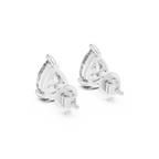 Pear Solitaire Lab Grown Diamond Stud
