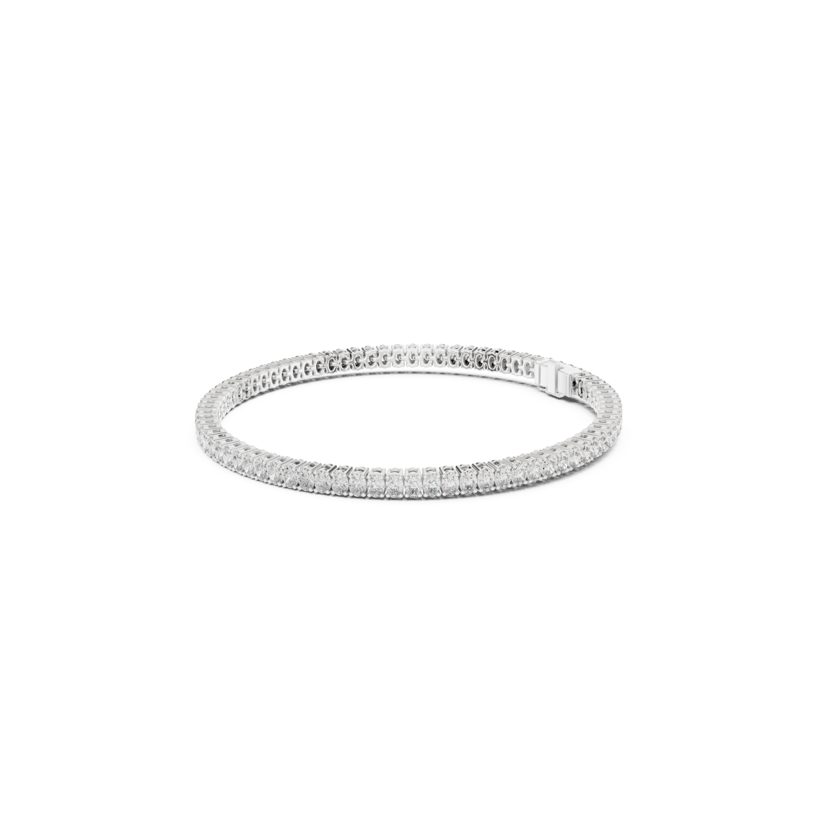 Classic Oval-Cut Lab Grown Diamond Tennis Bracelet.