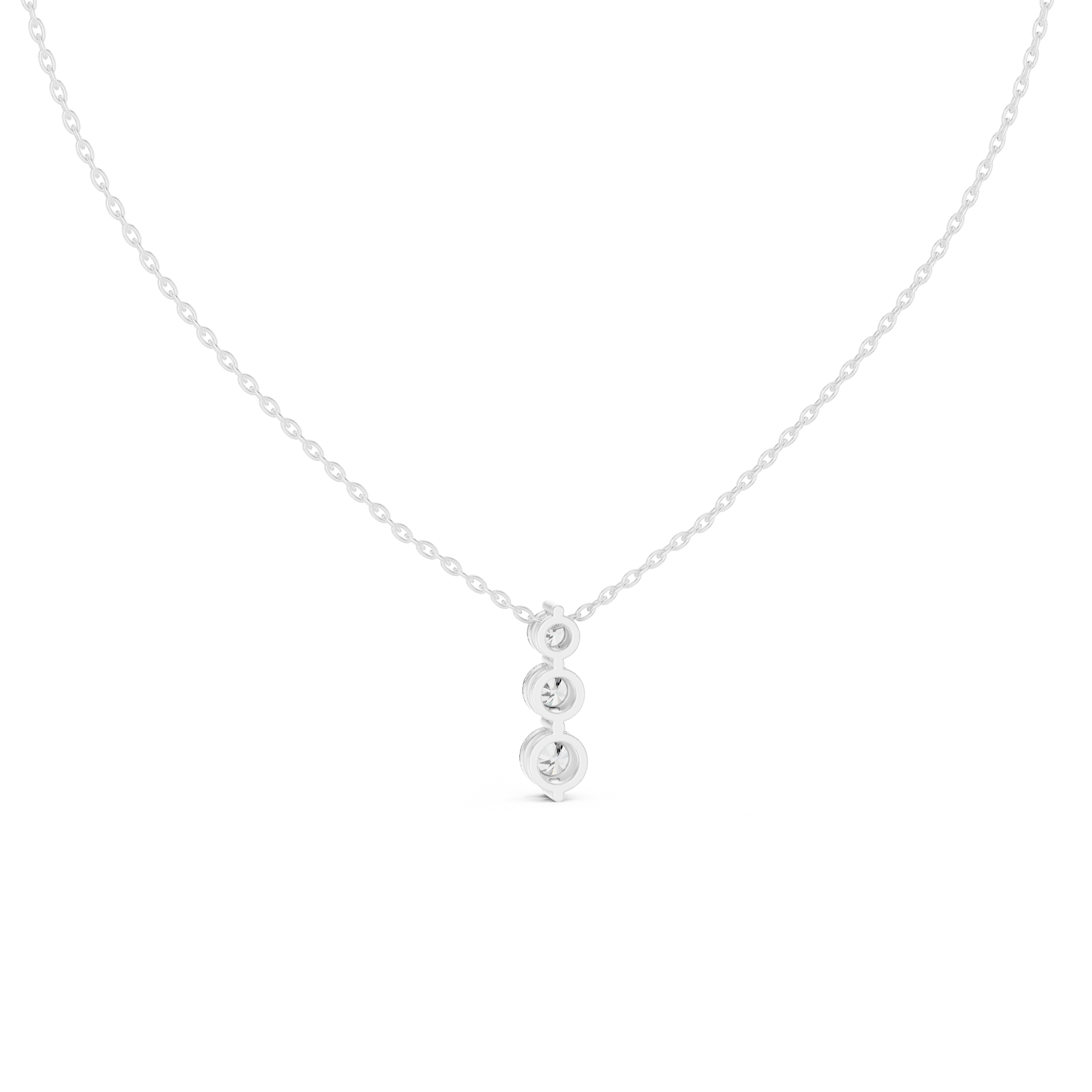 Trio Solitaire Lab Grown Diamond Pendant