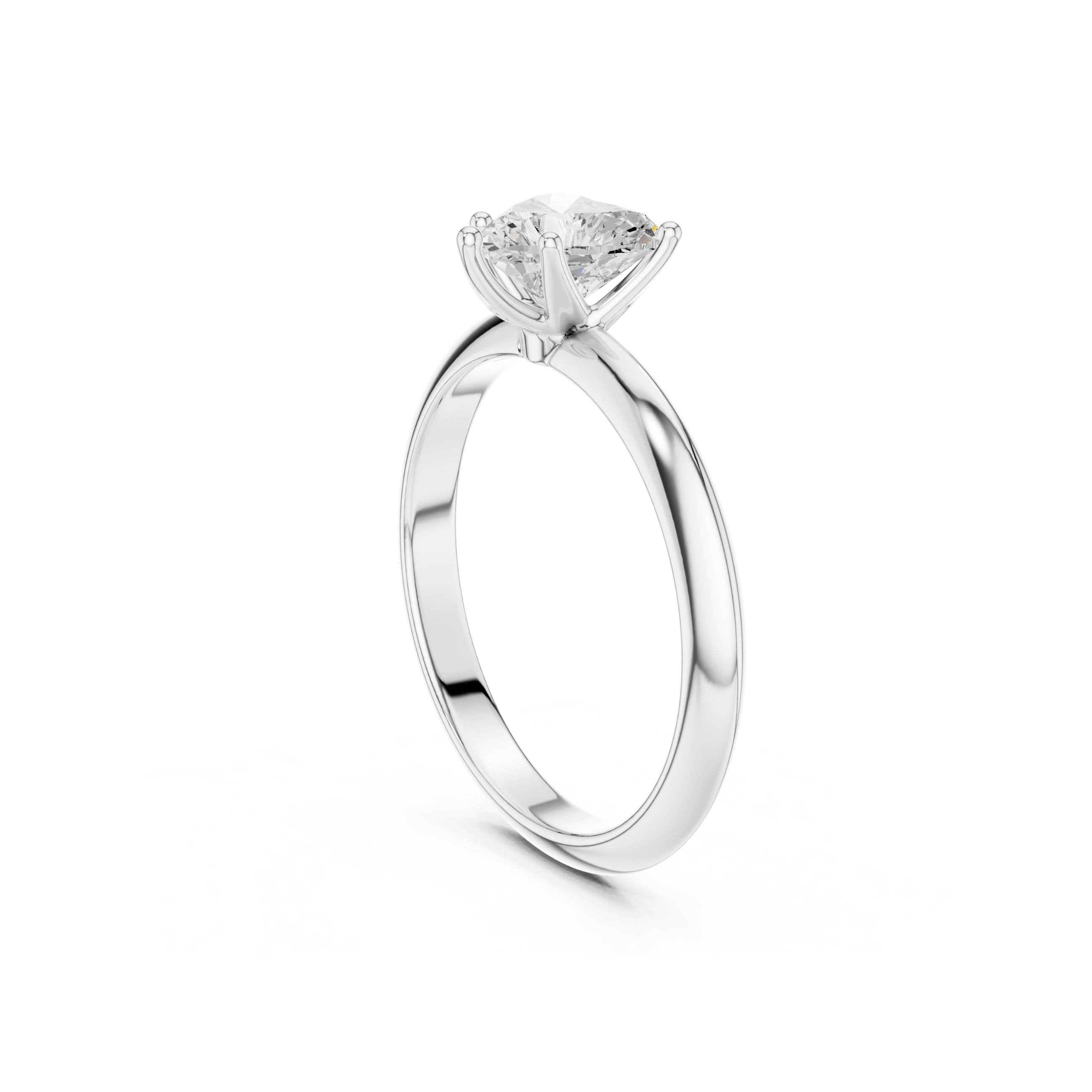 Heart-Cut Solitaire Lab Grown Diamond Ring
