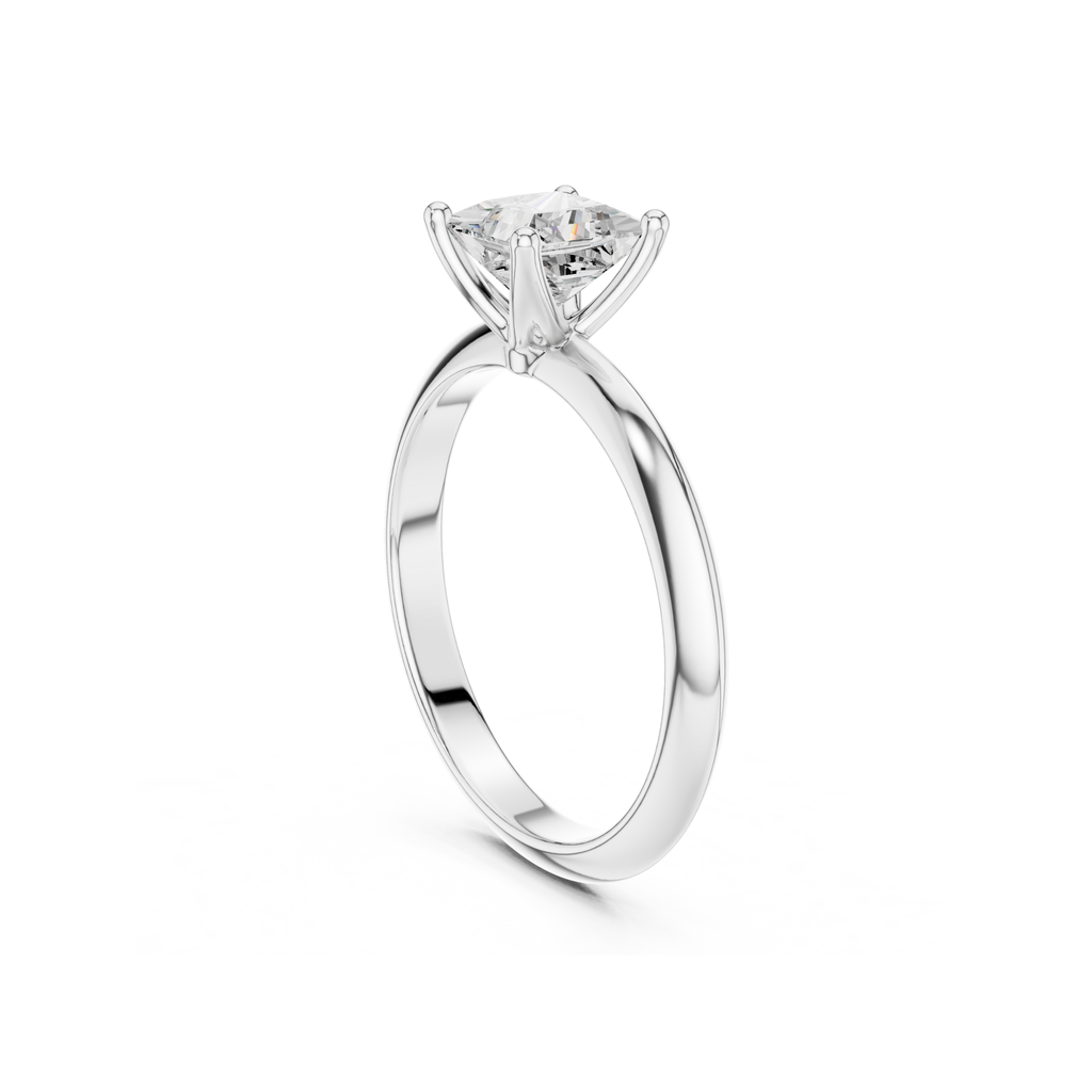 Princess-Cut Solitaire Lab Grown Diamond Ring