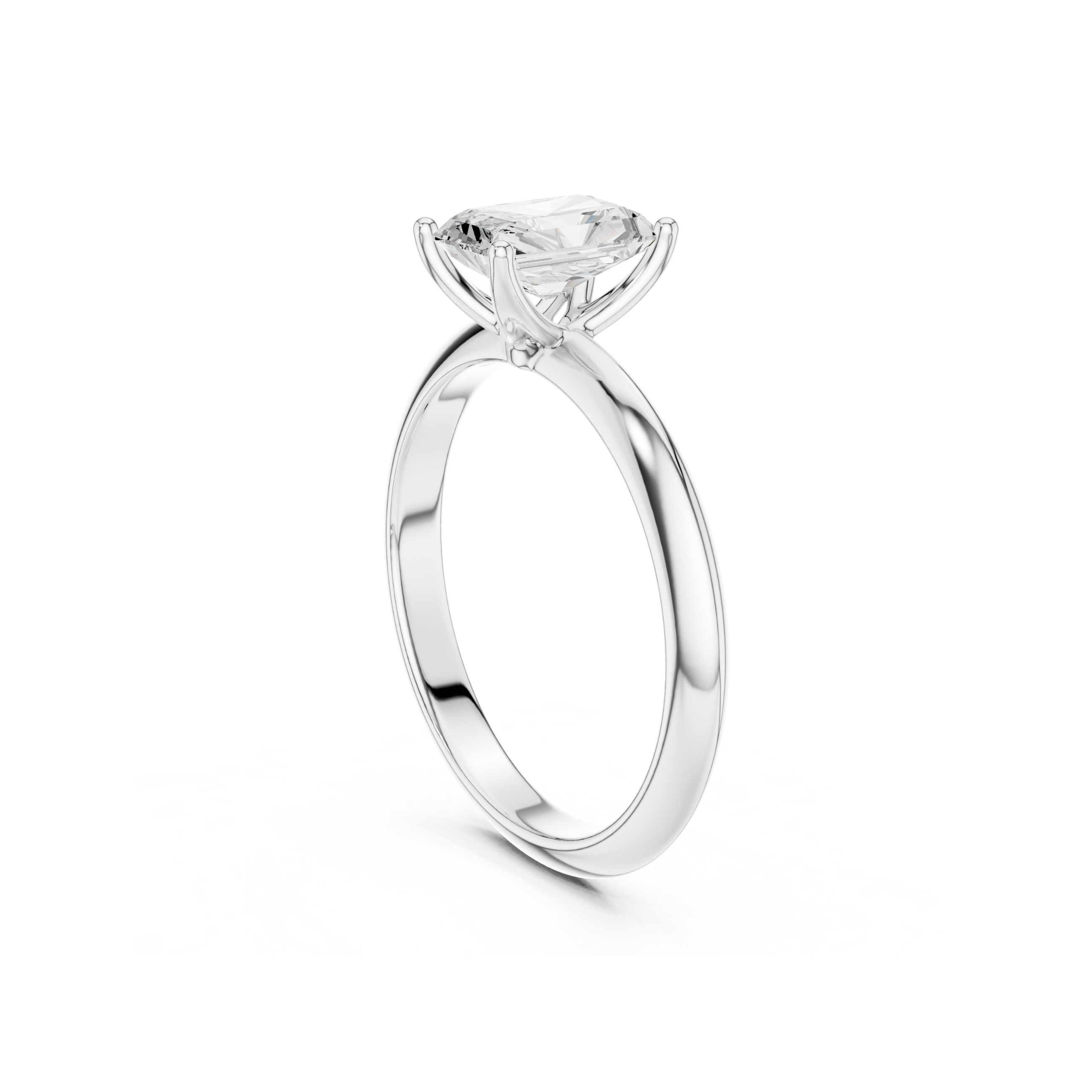 Radiant-Cut Solitaire Lab Grown Diamond Ring