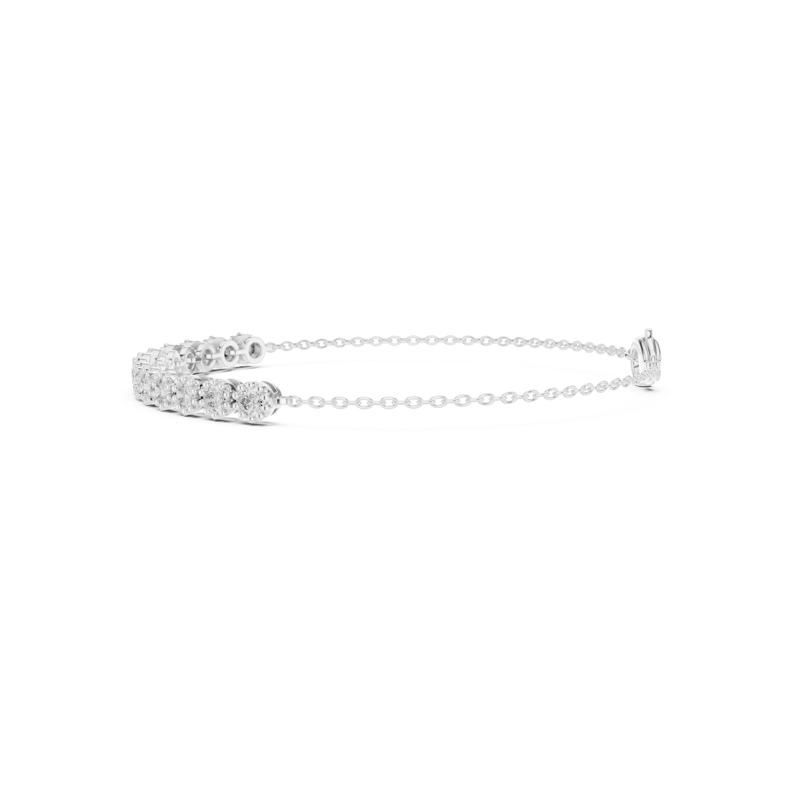 Cluster Lab Grown Diamond Chain Bracelet