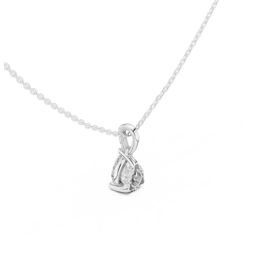 Pear Cut Solitaire Diamond Pendant