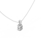 Oval Cut Solitaire Diamond Pendant