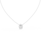 Pear Shape Halo Lab Grown Diamond Pendant