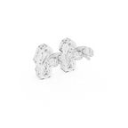 Artistic Loop Round Diamond Stud Earring