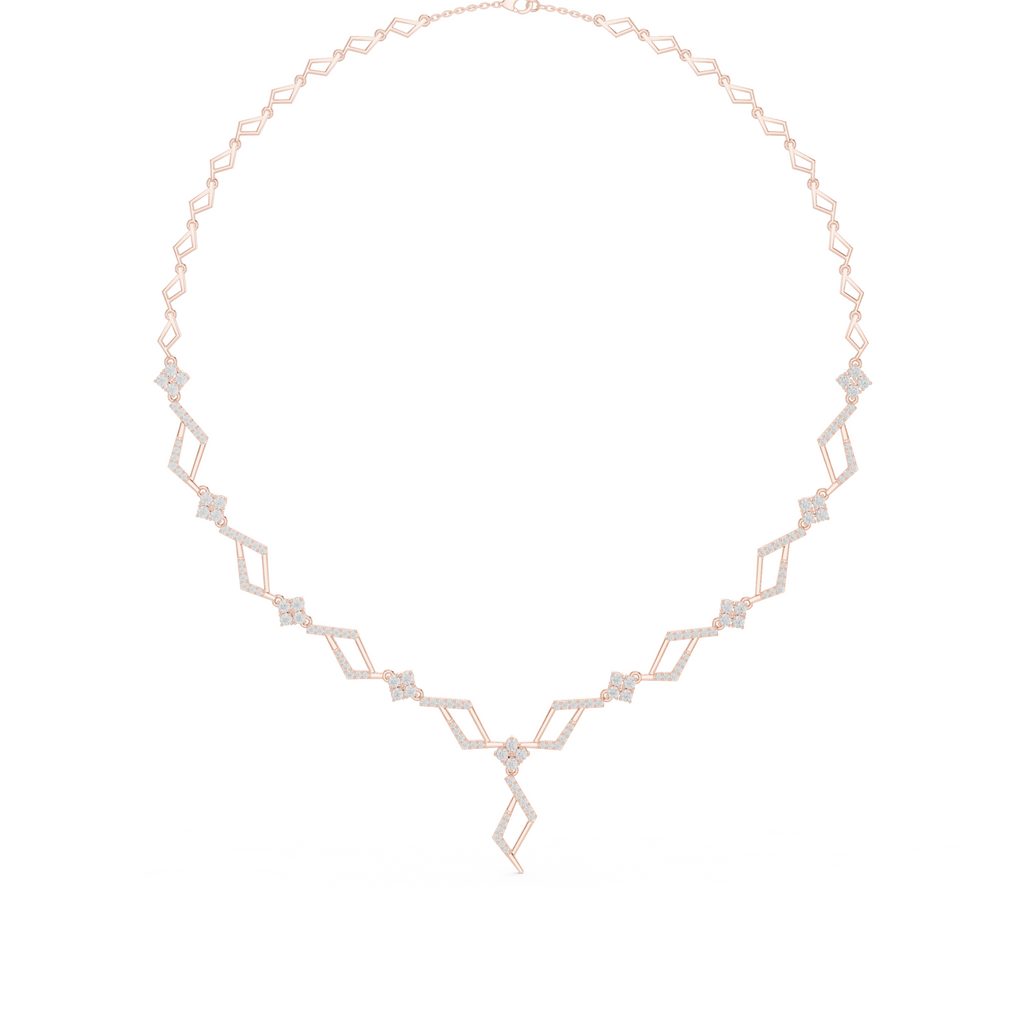 Geometric Lab Grown Diamond Necklace