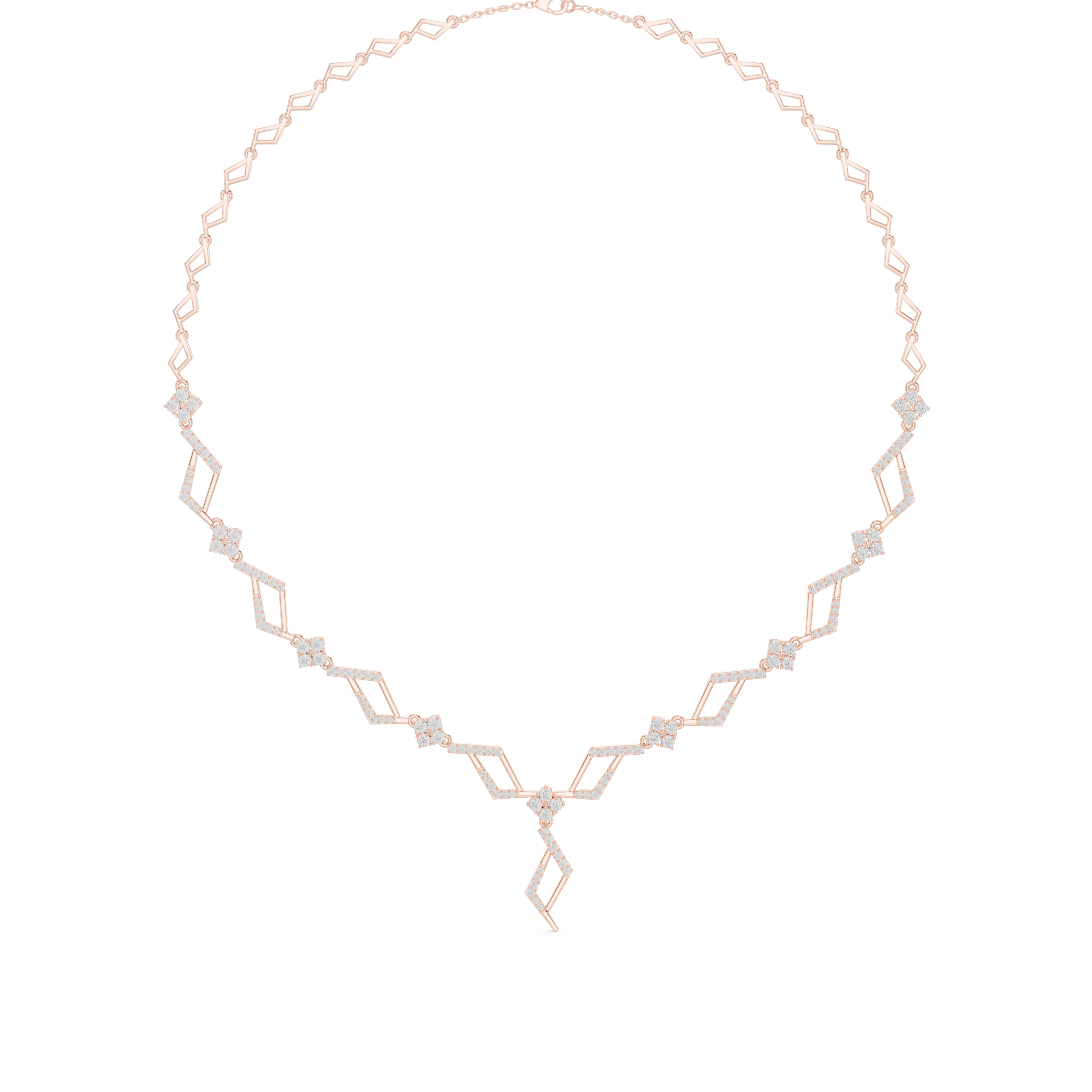 Geometric Lab Grown Diamond Necklace