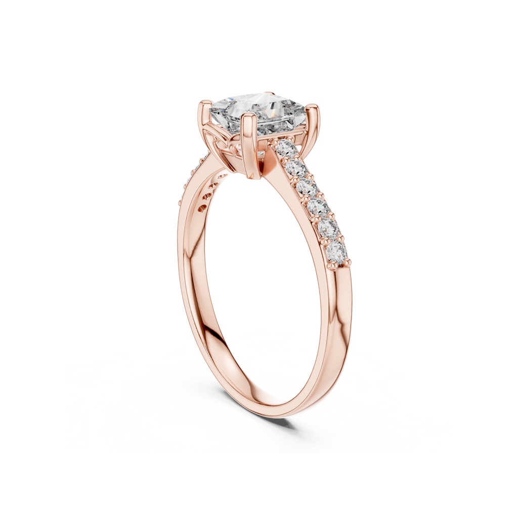 Princess-Cut Lab Grown Diamond Ring