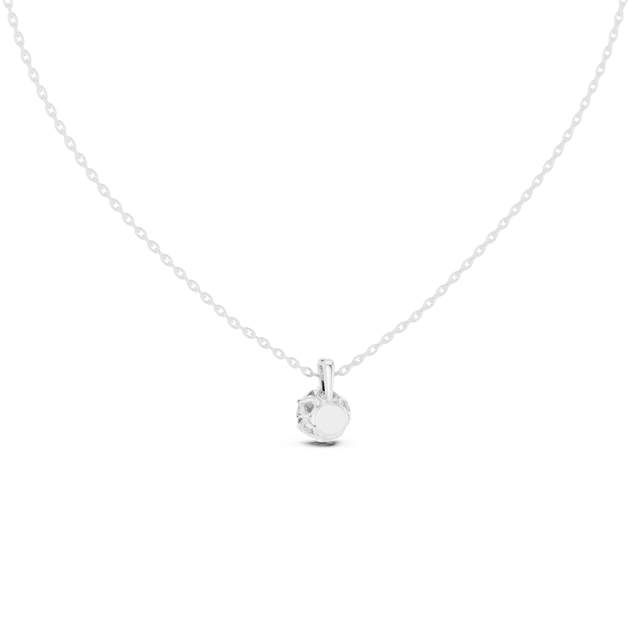 Round Cut Solitaire Lab Grown Diamond Pendant