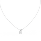 Slick Princess Cut Solitaire Diamond Pendant