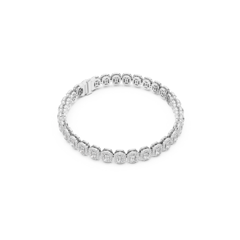 Radiant Cut Lab Grown Diamond Tennis Bracelet