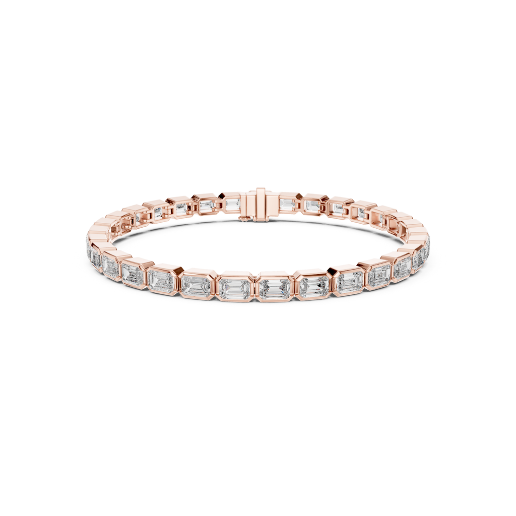 Emerald-Cut Lab Grown Diamond Tennis Bracelet
