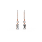 Baguette Cut Diamond Drop Earring