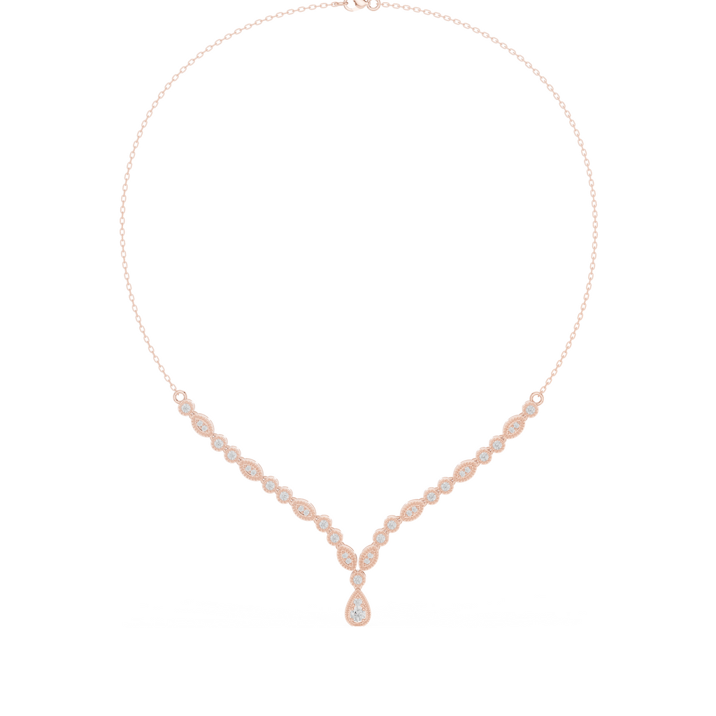 Elegant Lab Grown Diamond Drop Necklace