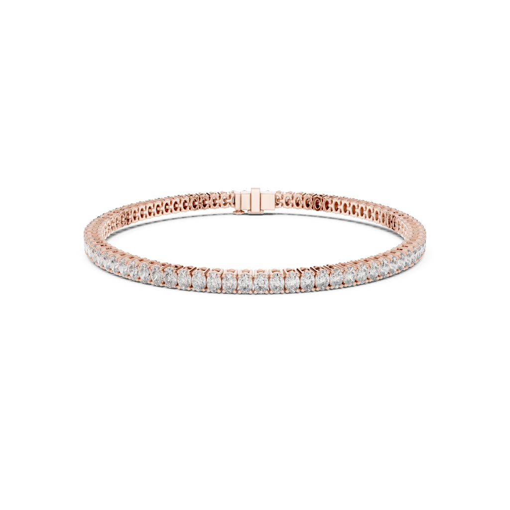 Classic Oval-Cut Lab Grown Diamond Tennis Bracelet.