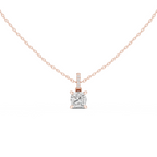Cushion Cut Solitaire Diamond Pendant