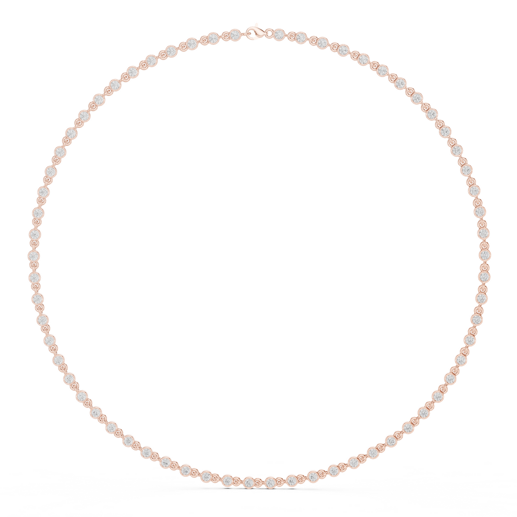 Classic Bezel Set Lab Grown Diamond Necklace