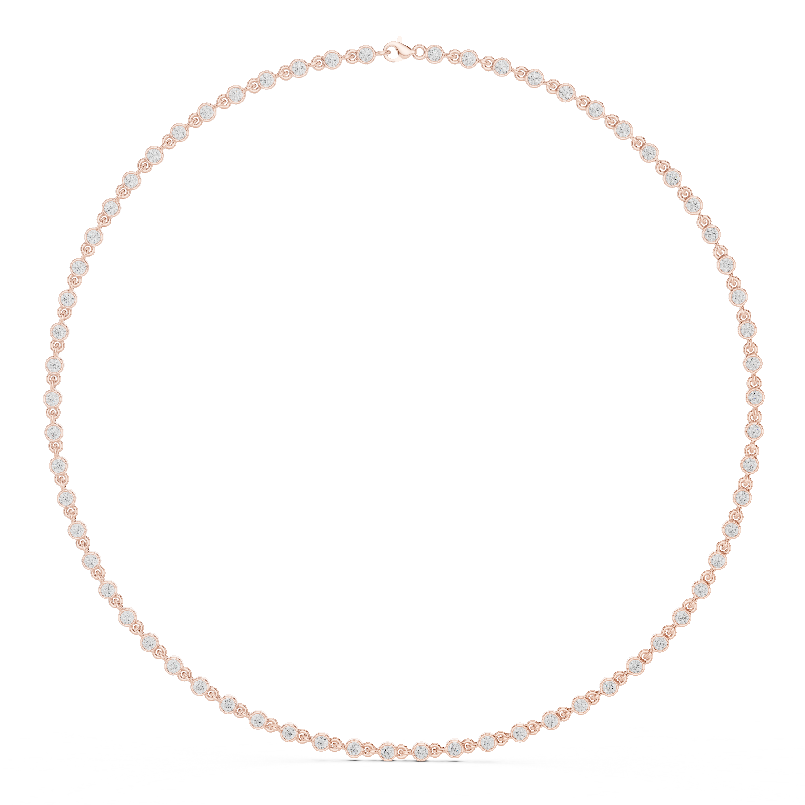 Classic Bezel Set Lab Grown Diamond Necklace