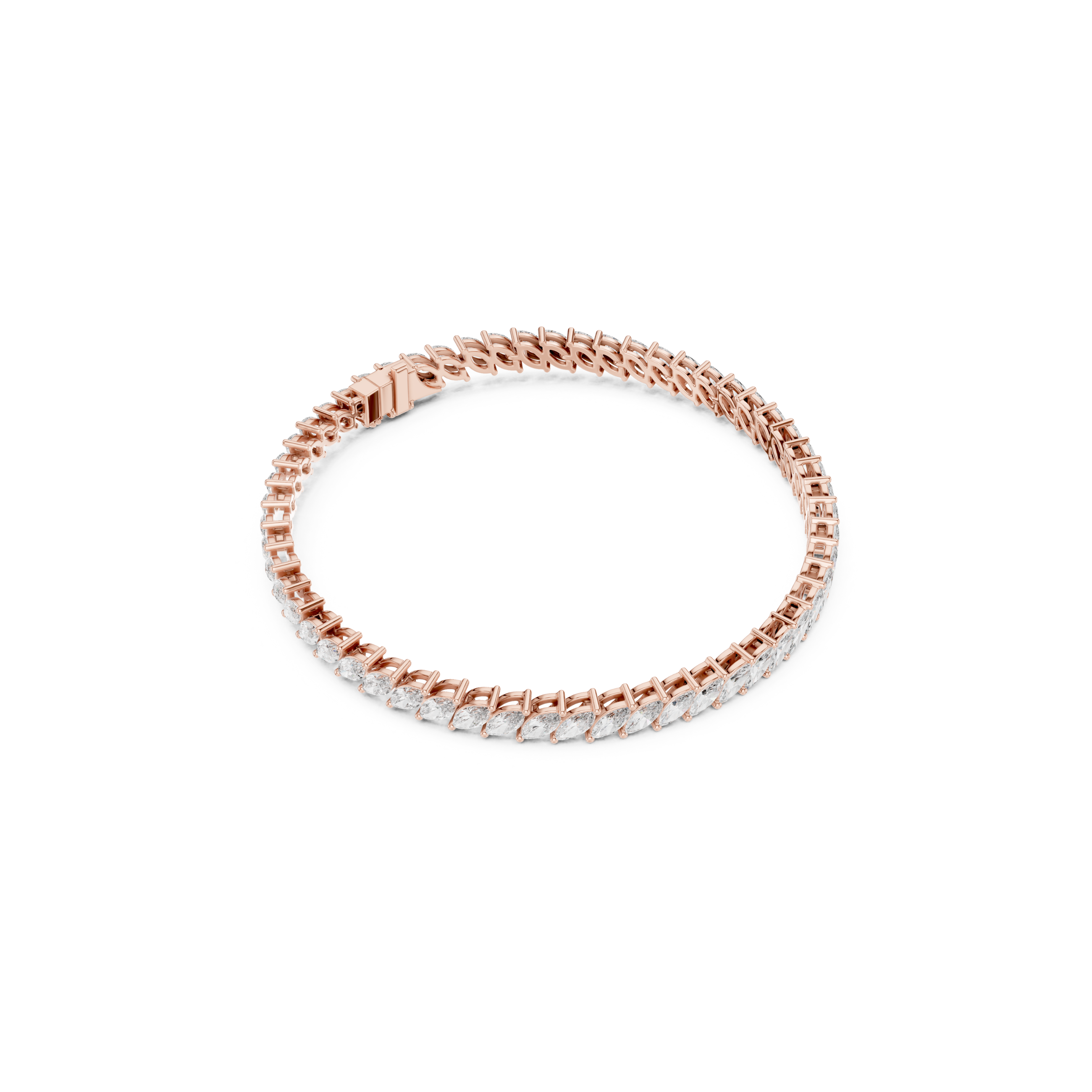 Marquise Lab Grown Diamond Tennis Bracelet.