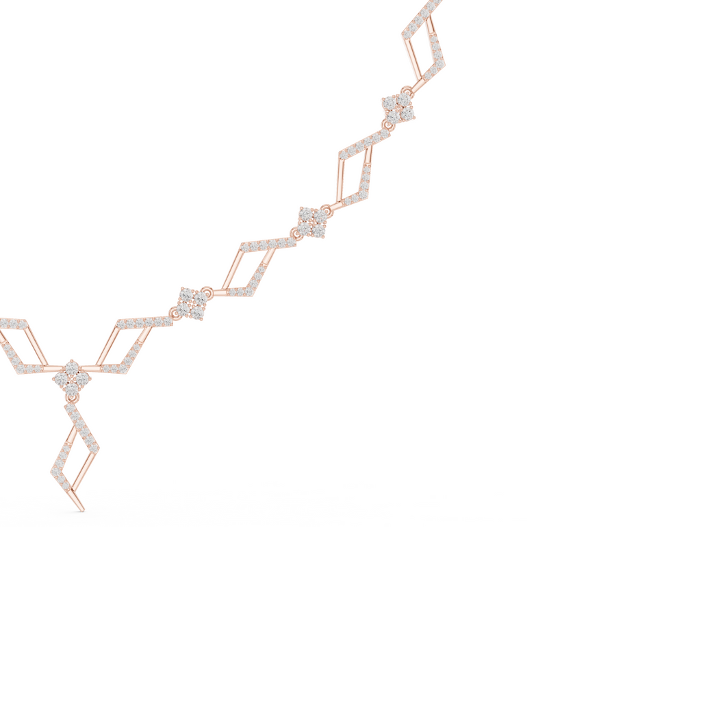 Geometric Lab Grown Diamond Necklace