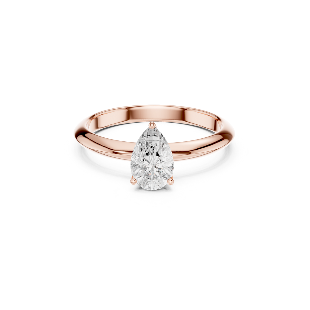 Pear-Cut Solitaire Lab Grown Diamond Ring