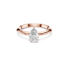 Pear-Cut Solitaire Lab Grown Diamond Ring