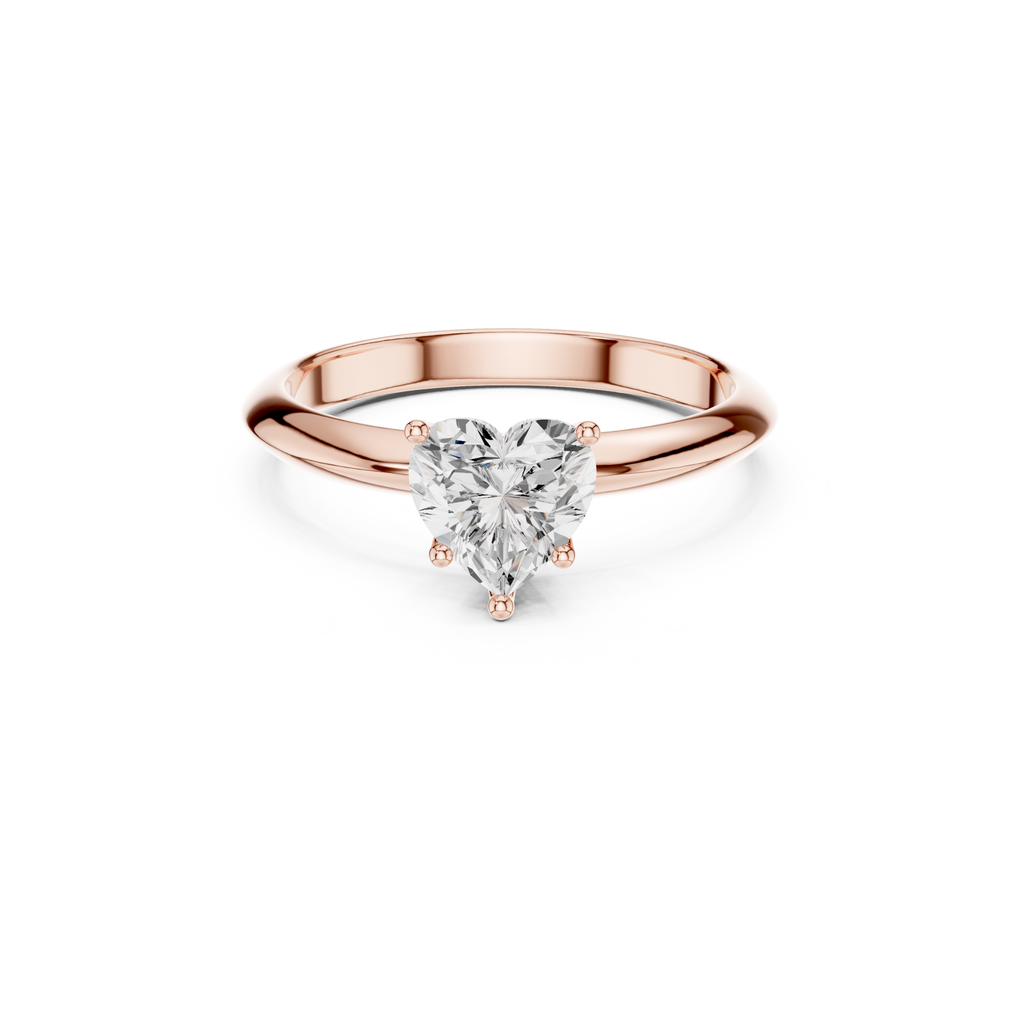 Heart-Cut Solitaire Lab Grown Diamond Ring