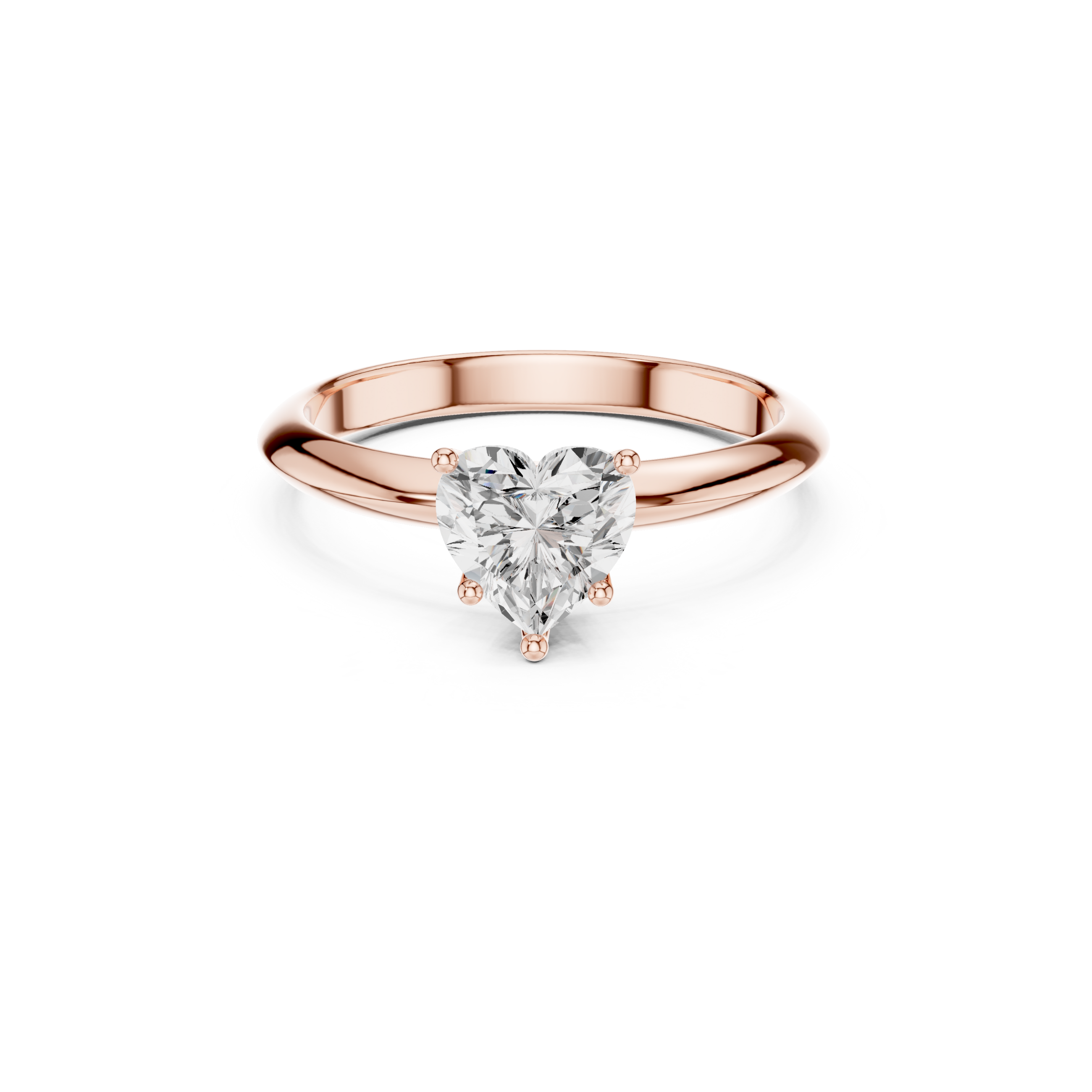 Heart-Cut Solitaire Lab Grown Diamond Ring