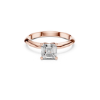 Asscher Cut Solitaire Lab Grown Diamond Ring