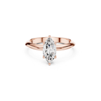 Marquise-Cut Solitaire Lab Grown Diamond Ring