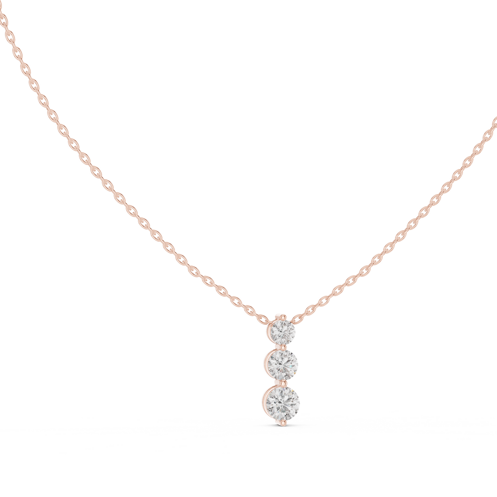 Trio Solitaire Lab Grown Diamond Pendant