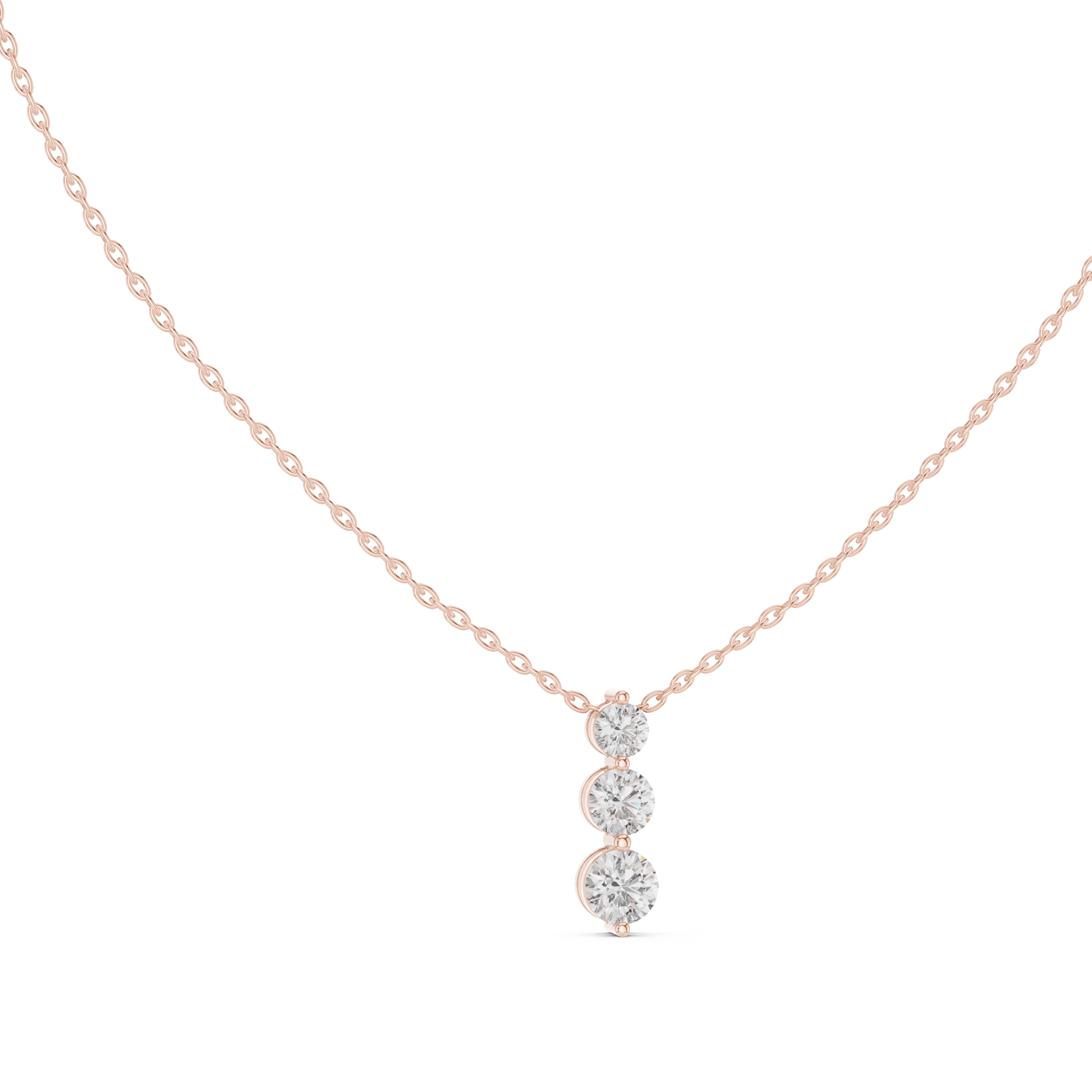 Trio Solitaire Lab Grown Diamond Pendant