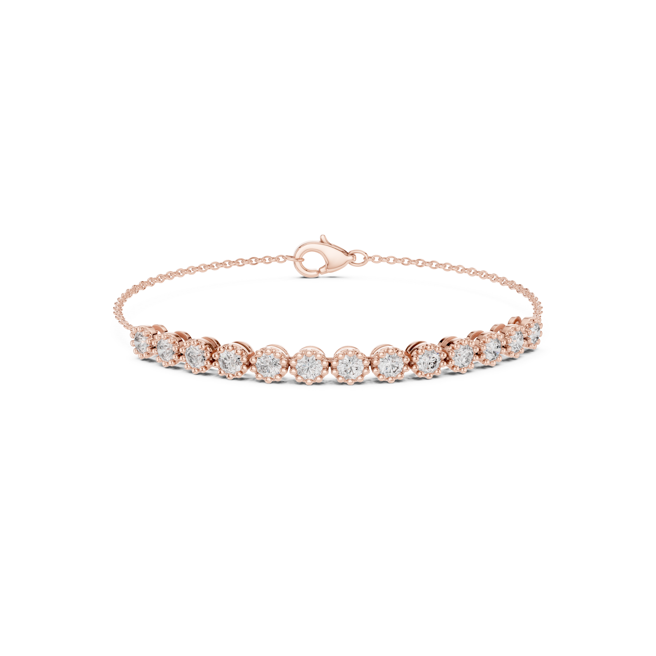 Cluster Lab Grown Diamond Chain Bracelet