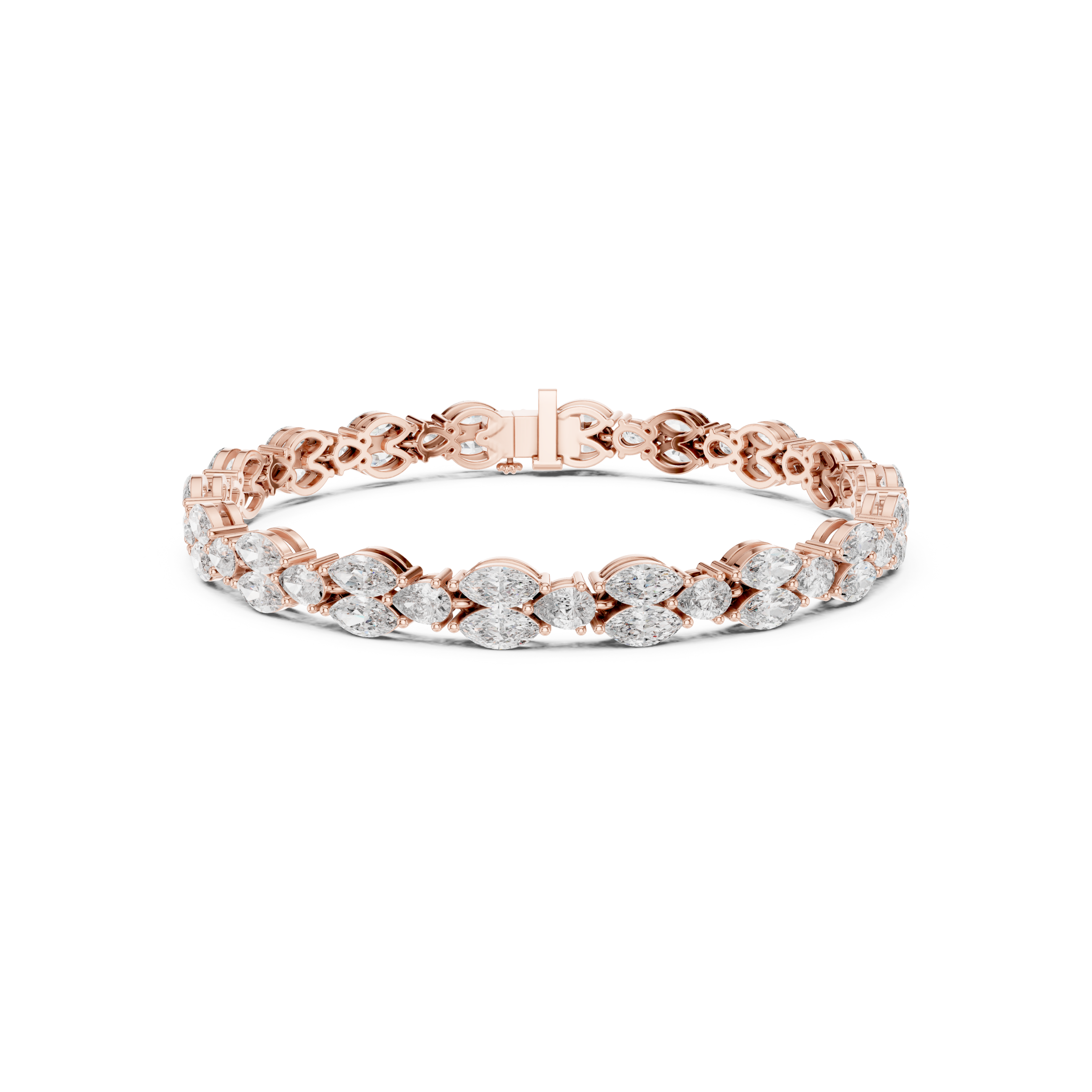 Pear-Cut Lab Grown Diamond Tennis Bracelet