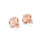 Cushion Swirl Lab grown Diamond Stud