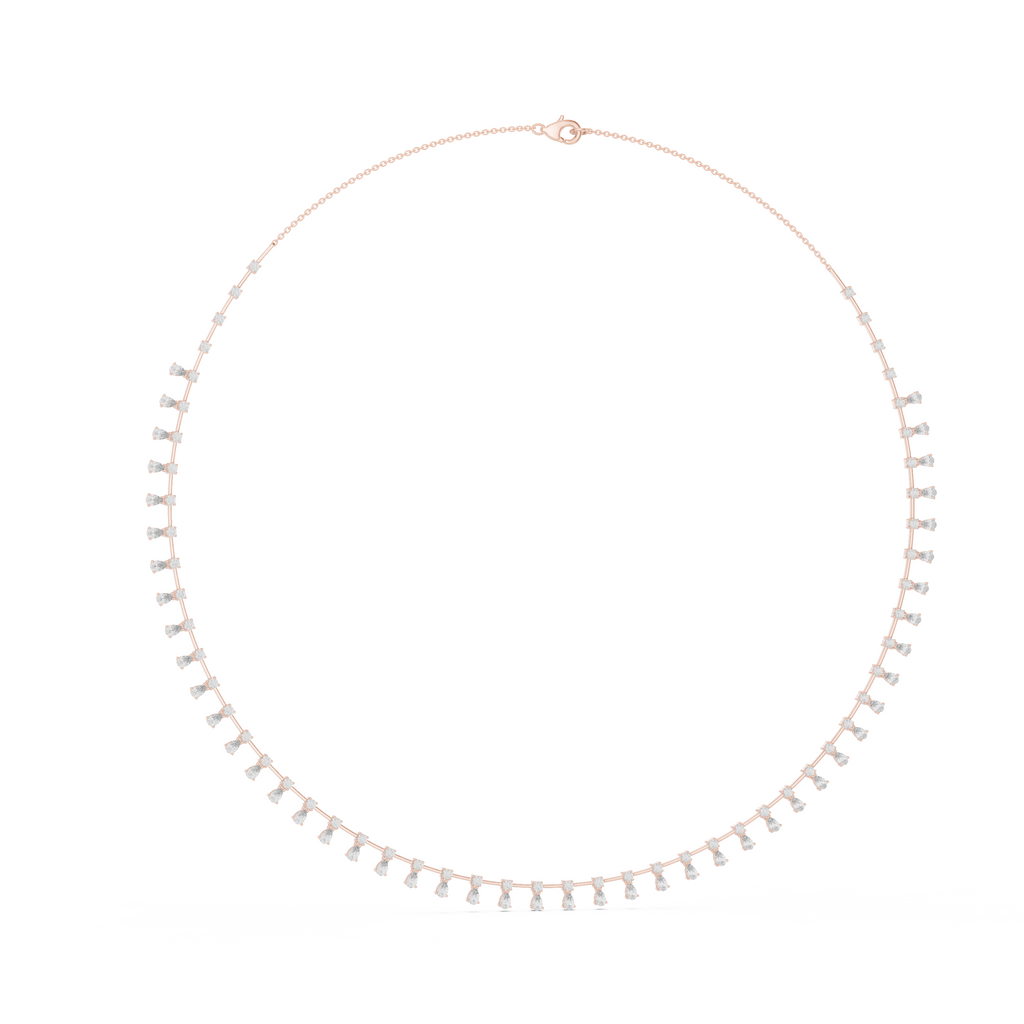 Graduated Dangling Lab Grown Diamond Necklace