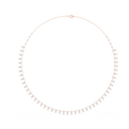 Graduated Dangling Lab Grown Diamond Necklace