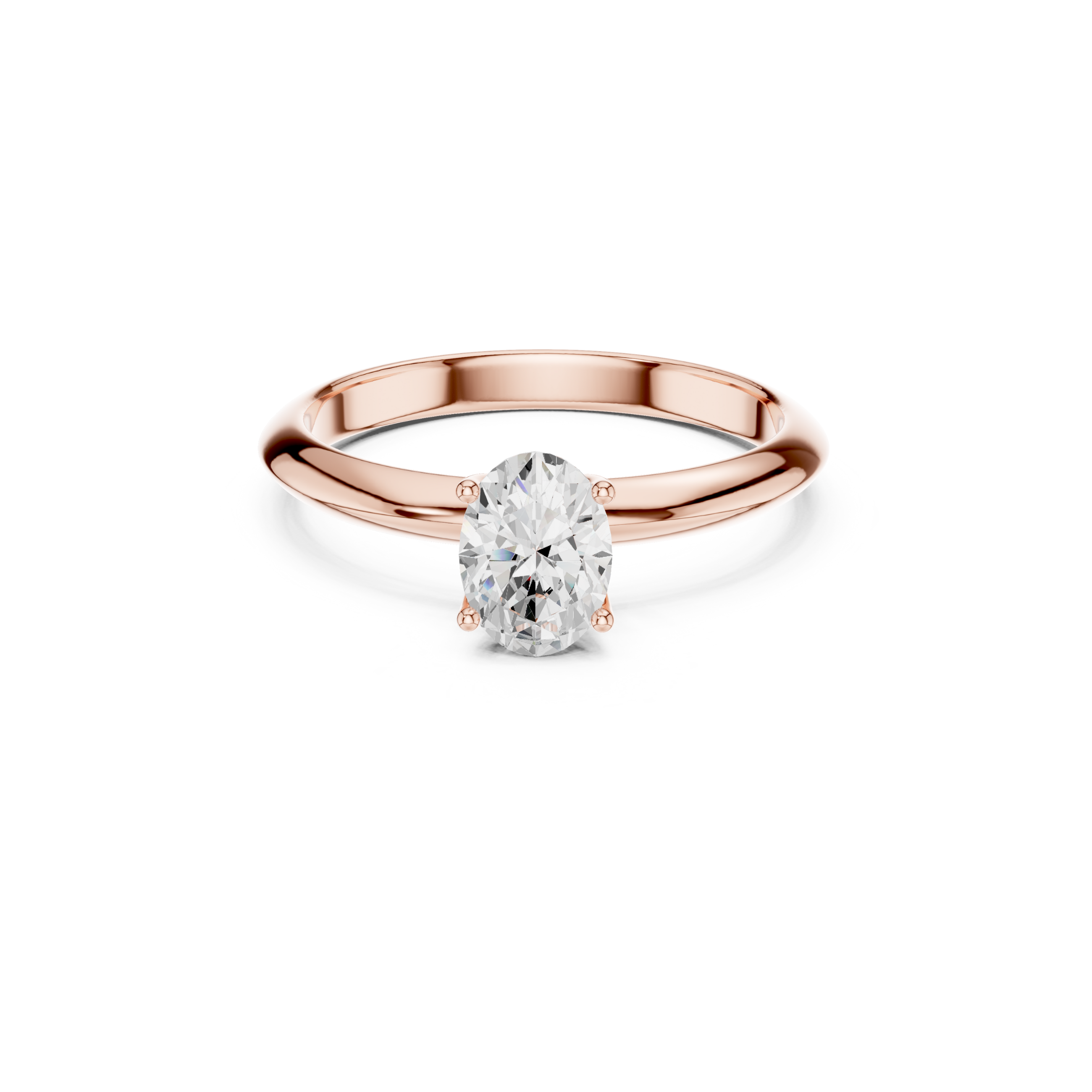 Oval-Cut Solitaire Lab Grown Diamond Ring