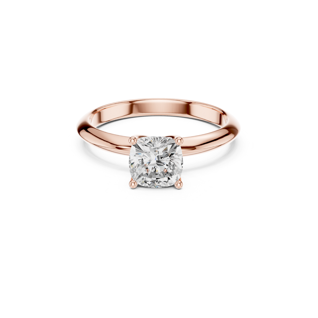 Cushion-Cut Solitaire Lab Grown Diamond Ring