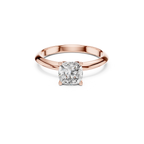 Cushion-Cut Solitaire Lab Grown Diamond Ring